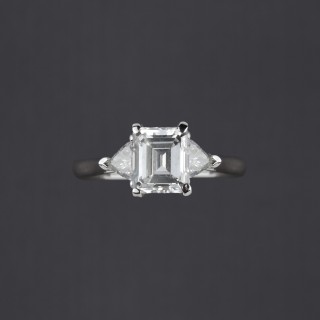 Bague or blanc diamants